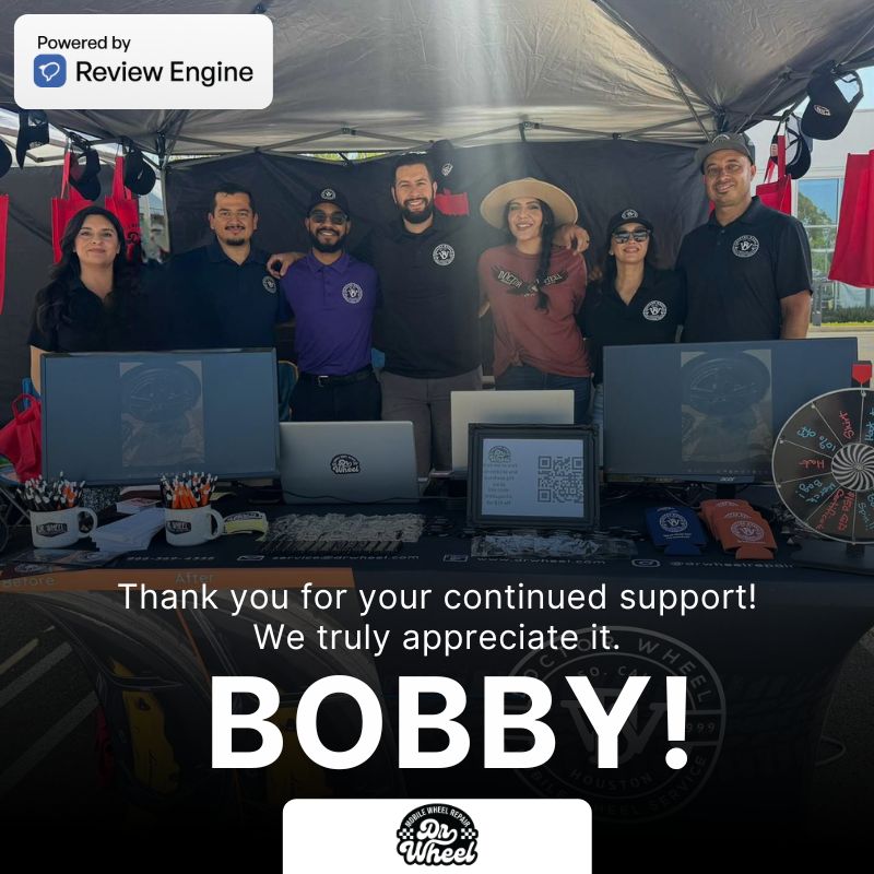 Dr Wheel Mobile Wheel Repair — personalized review request for Bobby