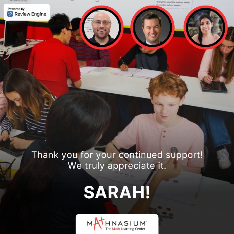 Mathnasium Livermore — personalized review request for Sarah