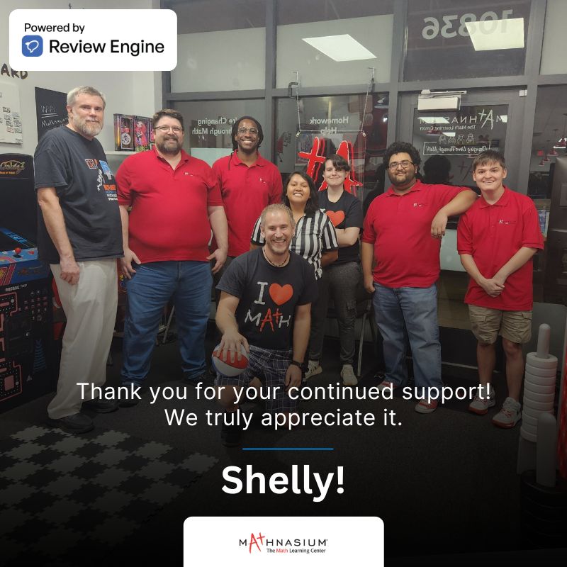 Mathnasium PSL — personalized review request for Shelly